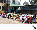 Gebet in einer Moschee, Addis Abeba - Bildgröße: 13,55 x 9,03 cm, 300dpi - Bildformat: Jpg, RGB - Dateigröße: 1,1MB