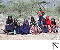 Young afar-women in the Danakil Desert